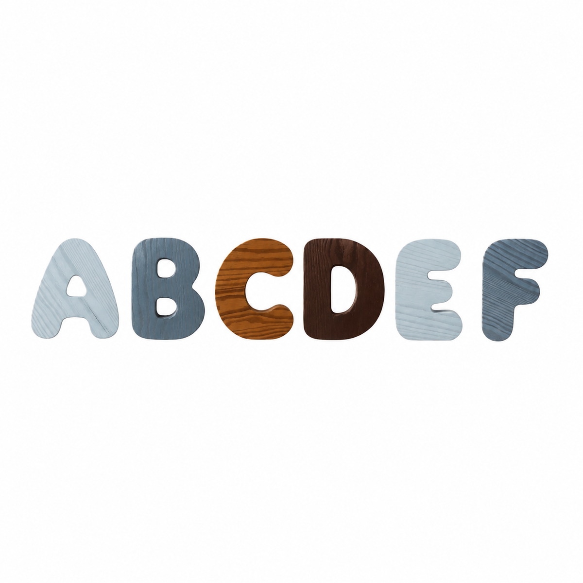 Wooden Bubble Letters - Create Your Name