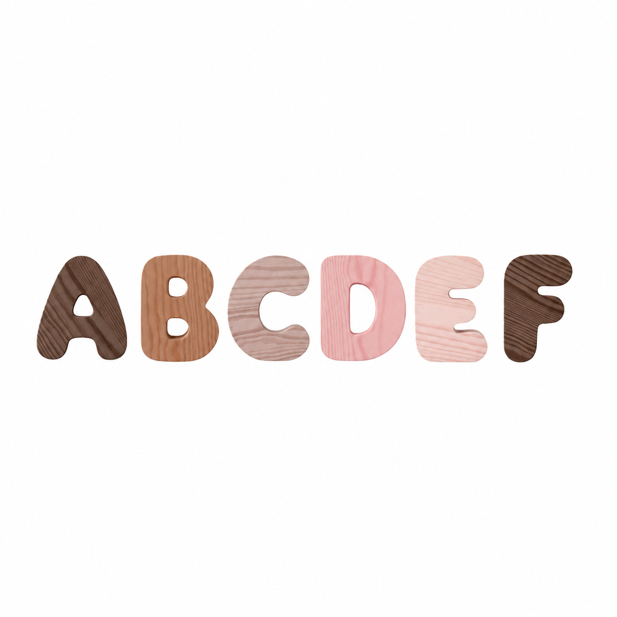 Wooden Bubble Letters - Create Your Name