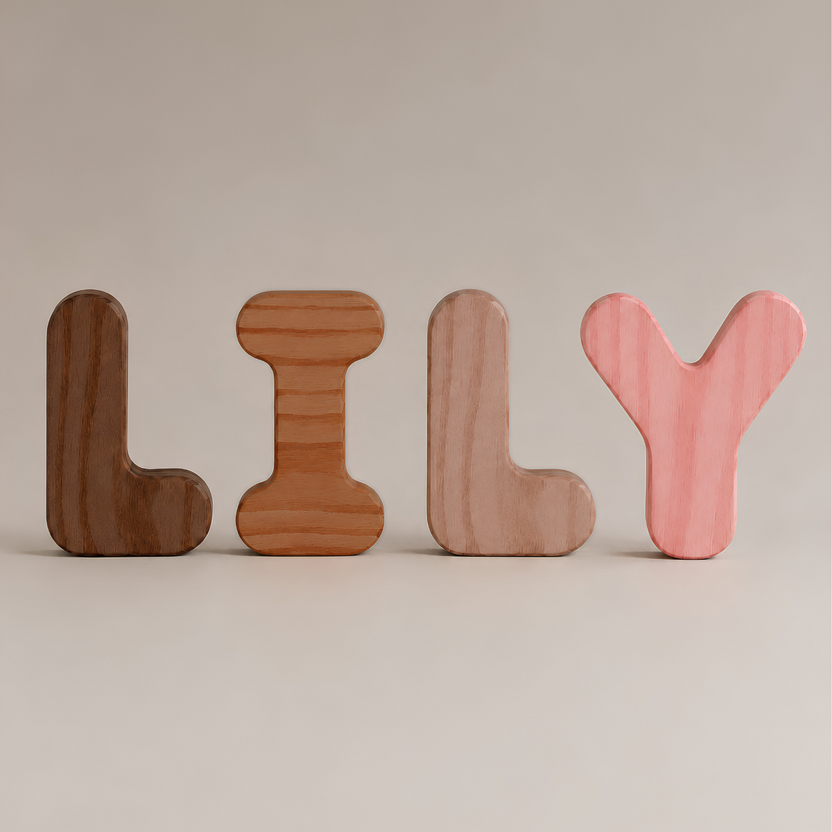 Wooden Bubble Letters - Create Your Name