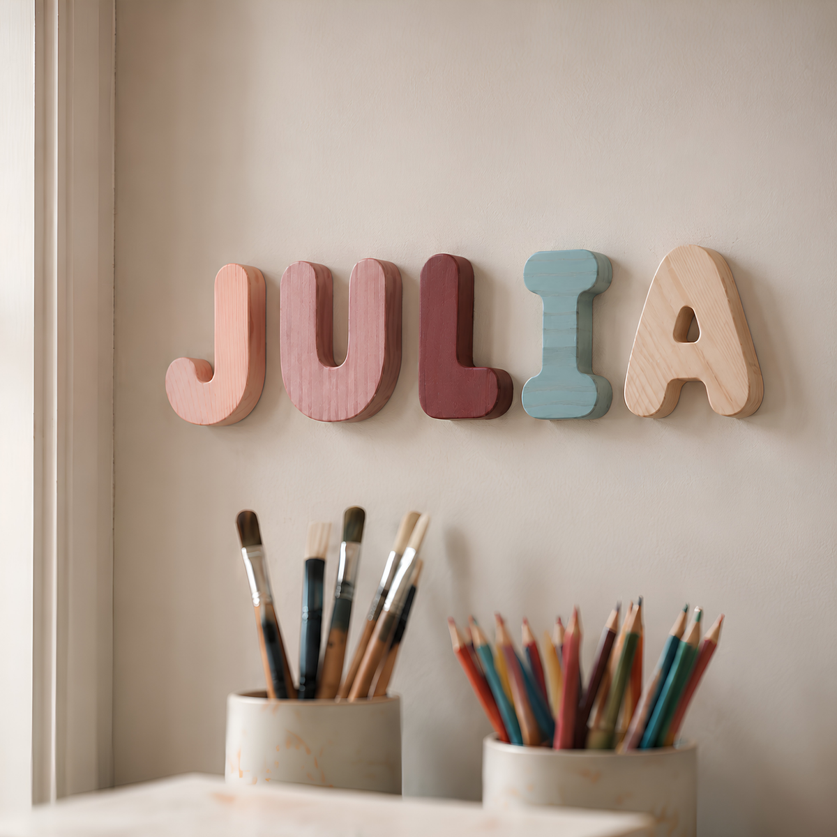 Wooden Bubble Letters - Create Your Name