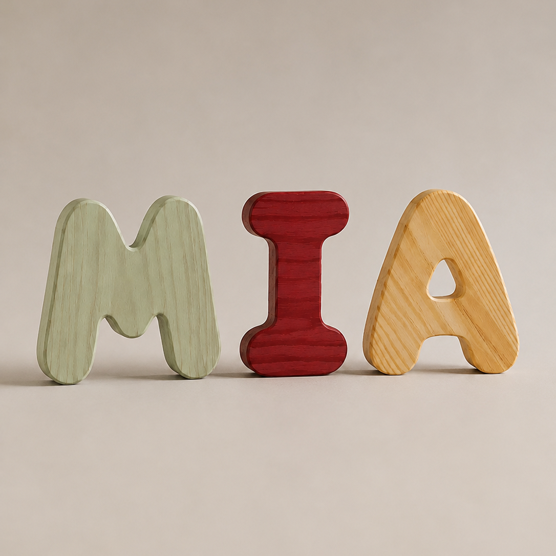 Wooden Bubble Letters - Create Your Name