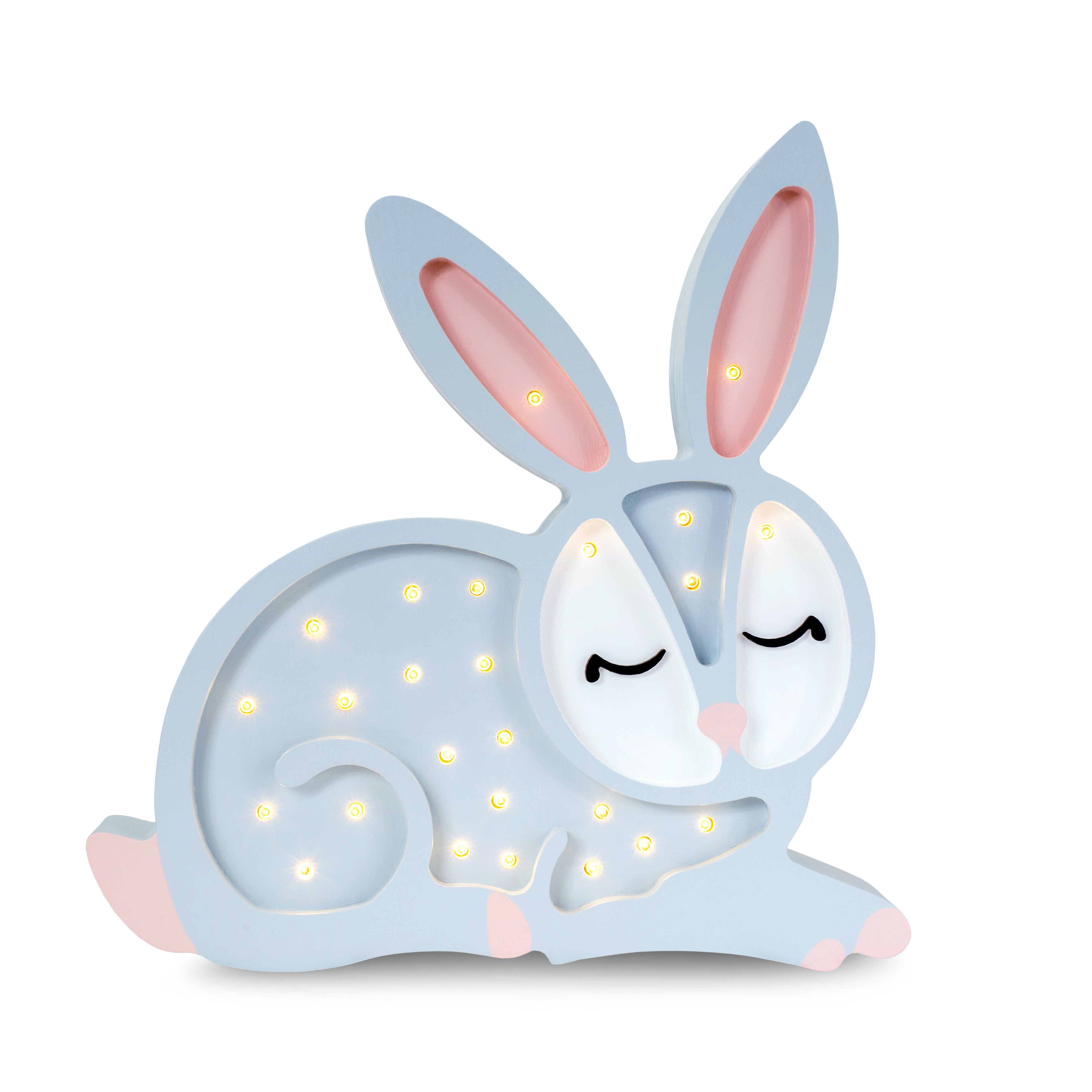Gray Bunny Lamp by Little Lights – LED night light for kids’ room décor