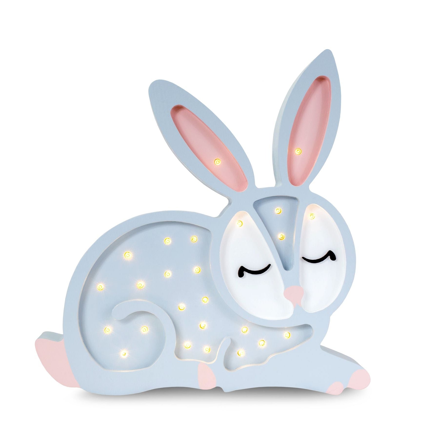Little Lights Bunny Grey Lamp – Handmade Kids Night Light