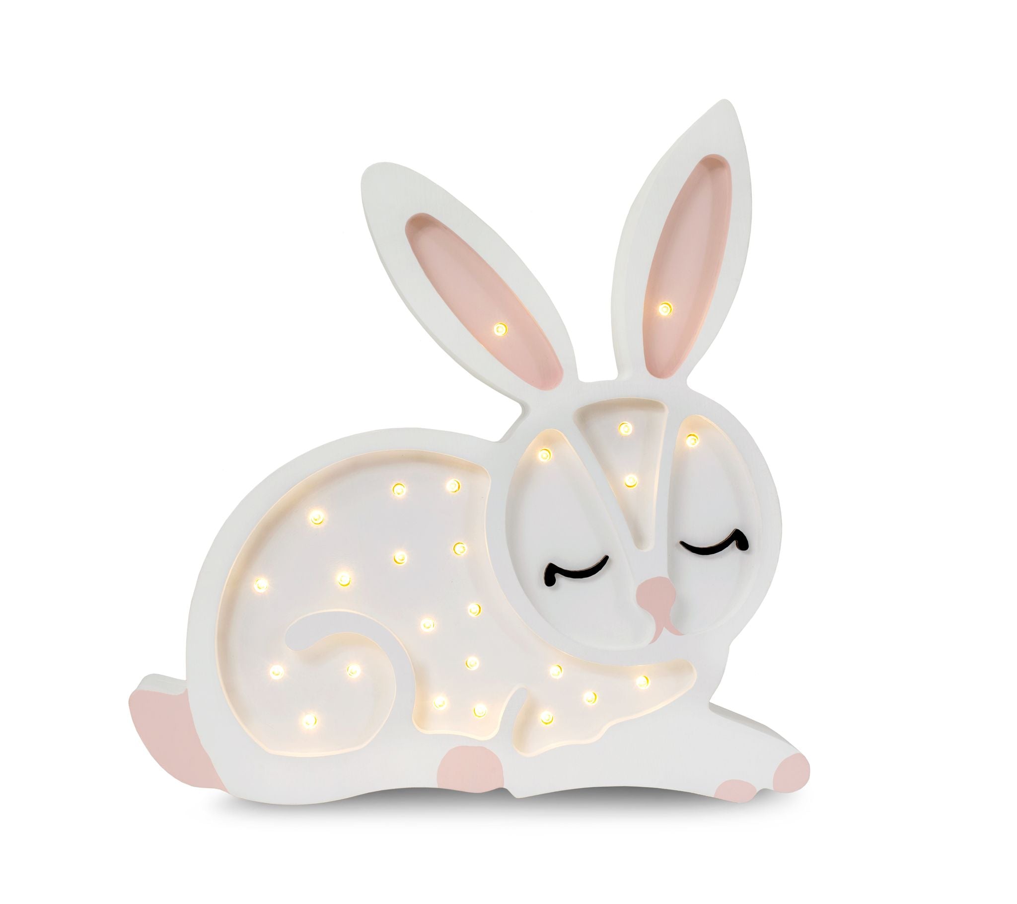 Little Lights Bunny White Lamp – Handmade Kids Night Light