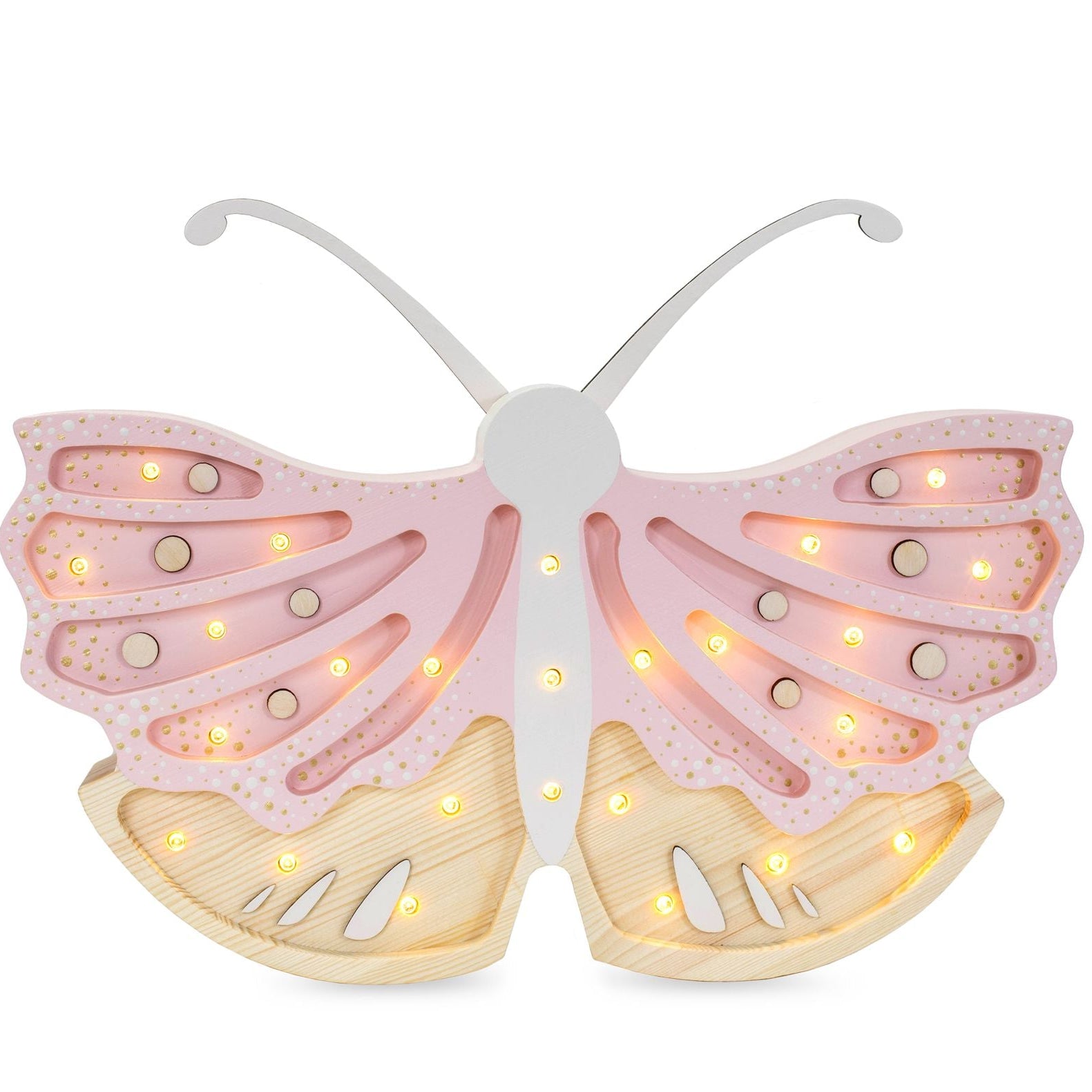 Little Lights Butterly Lamp Strawberry Cream – Handmade Baby Night Light with Dimmer