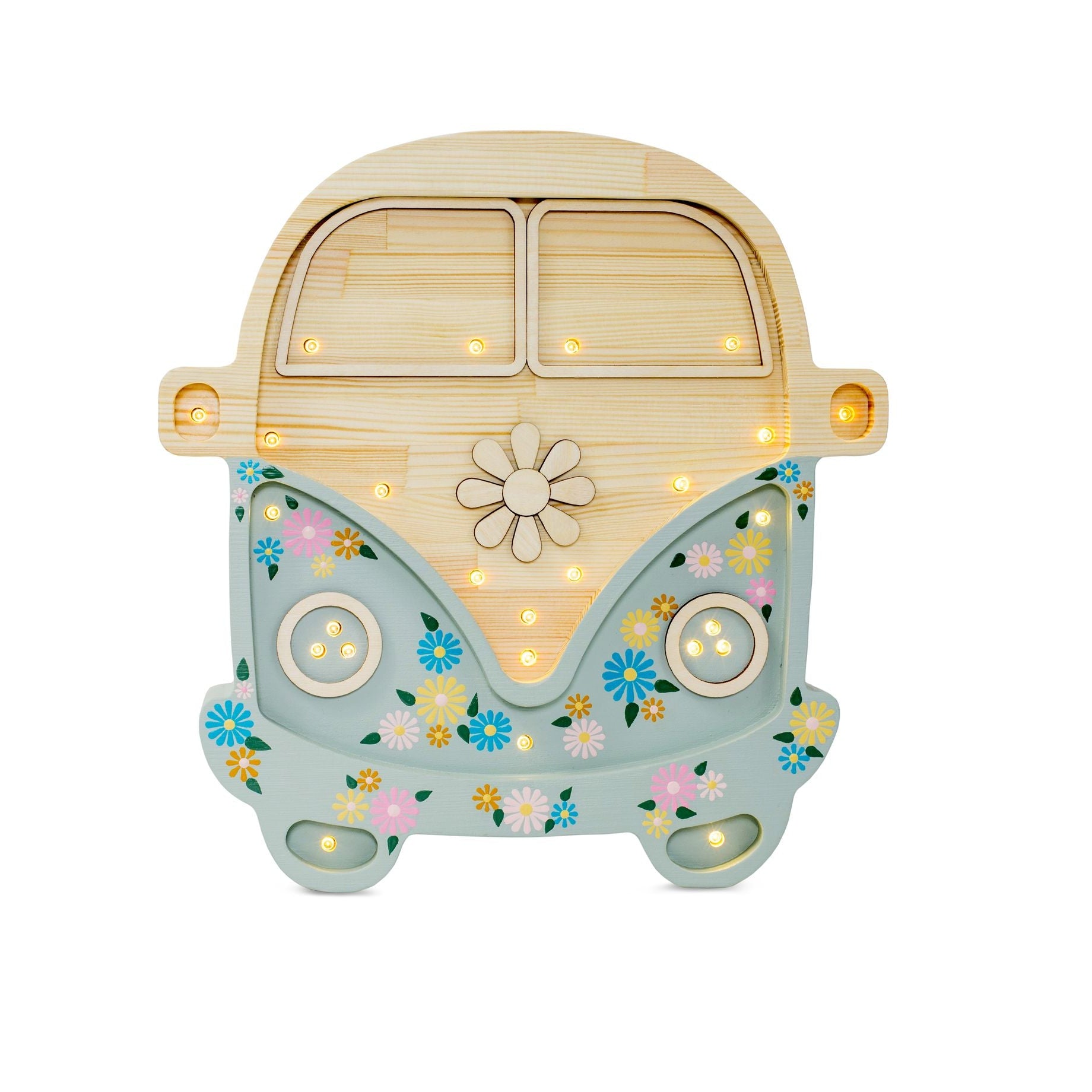 Little Lights Camper Van Lamp– Handmade Baby Night Light with Dimmer