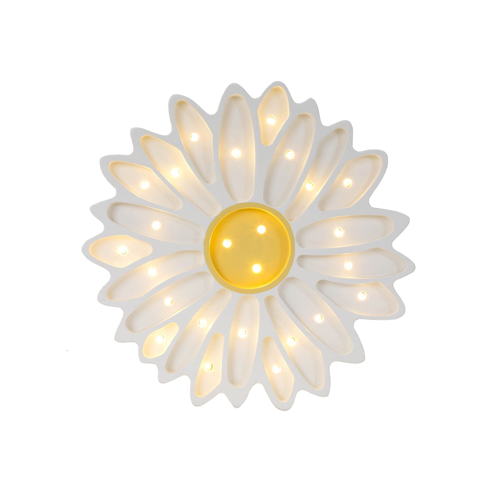 Little Lights Daisy White Lamp – Handmade Baby Night Light with Dimmer