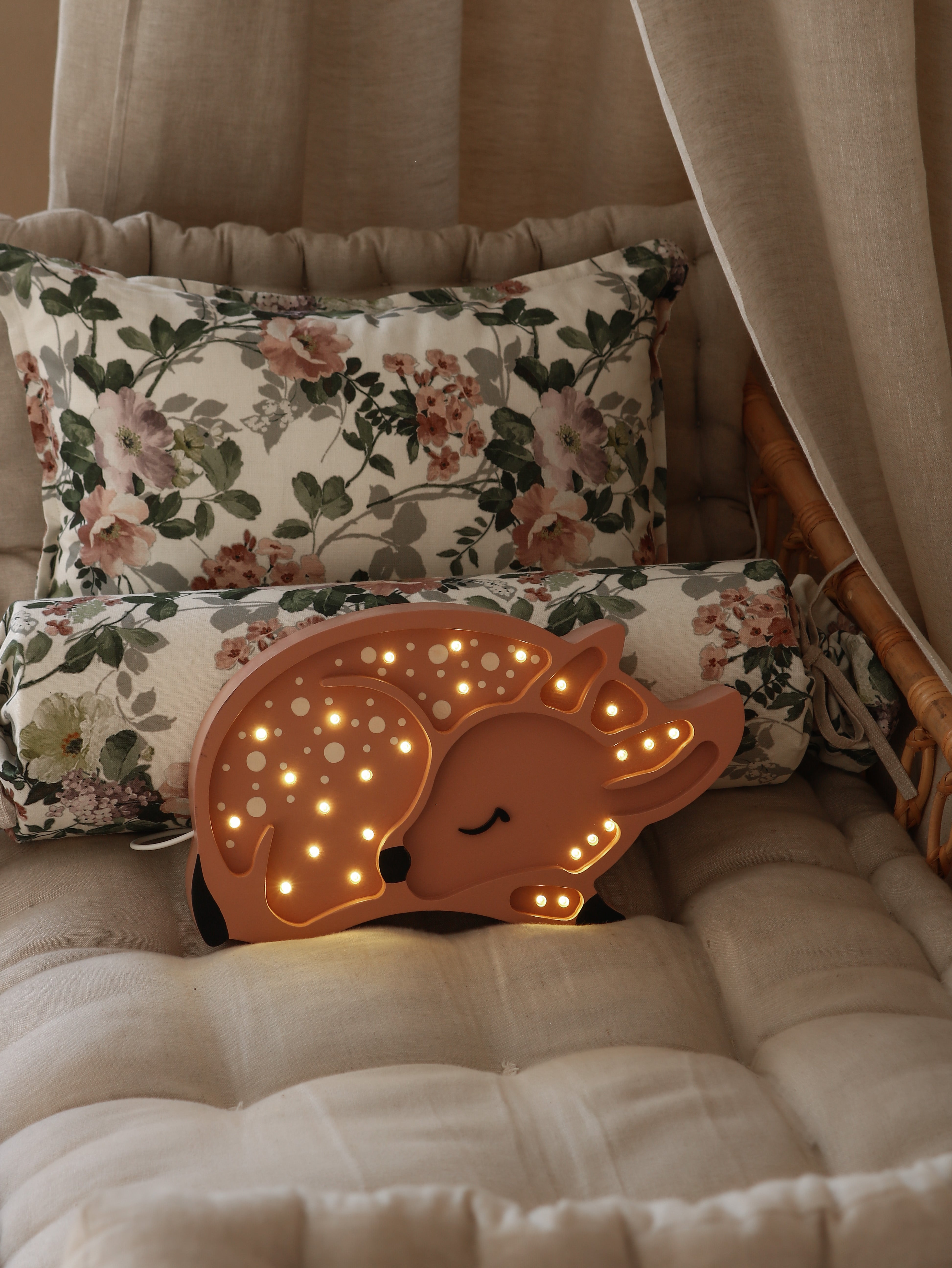 Handcrafted Forest Brown Deer Lamp – charming baby gift and nursery décor