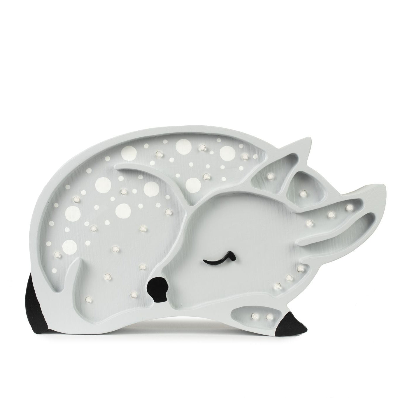 Little Lights Deer Lamp Grey - Handmade Baby Night Light with Dimmer