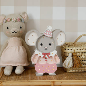 Felix The Mouse Lamp – decorative night light handmade from wood for nursery