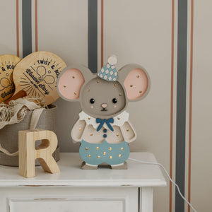 Felix the Mouse Lamp – perfect handmade baby gift for nursery
