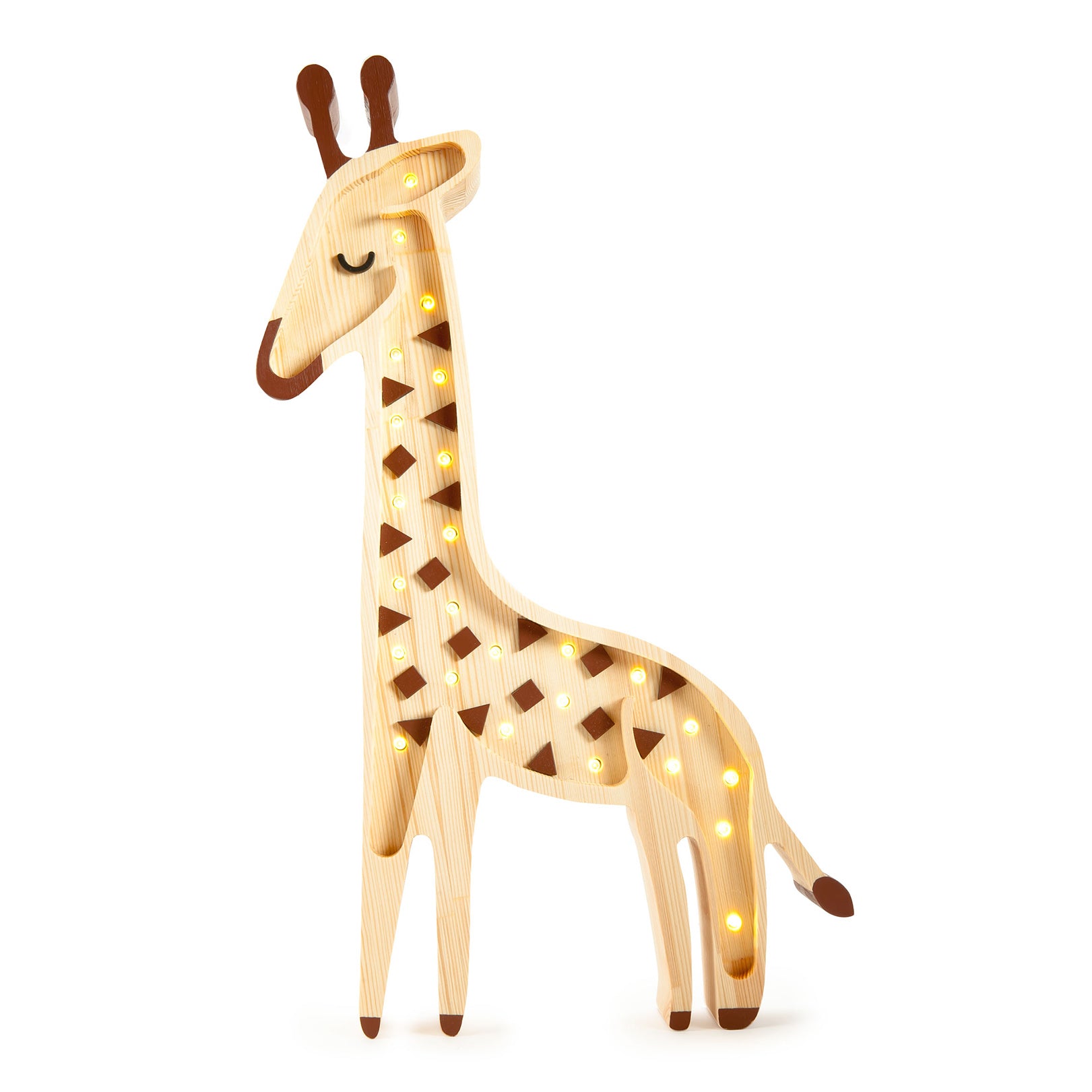 Little Lights Giraffe Serengeti Wood Lamp – Handmade Baby Night Light with Dimmer