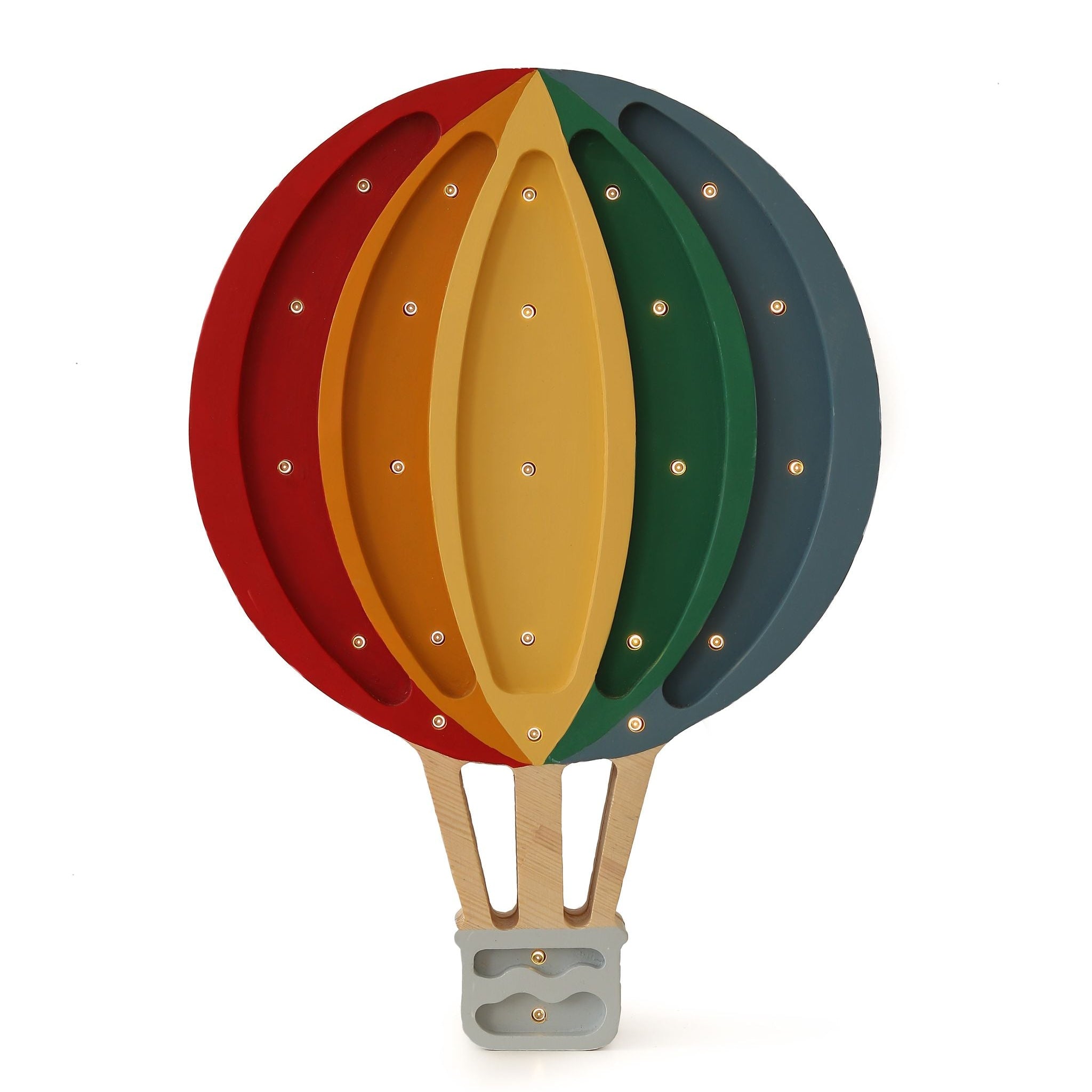 Little Lights Hot Air Balloon Circus Joy Lamp – Handmade Baby Night Light with Dimmer