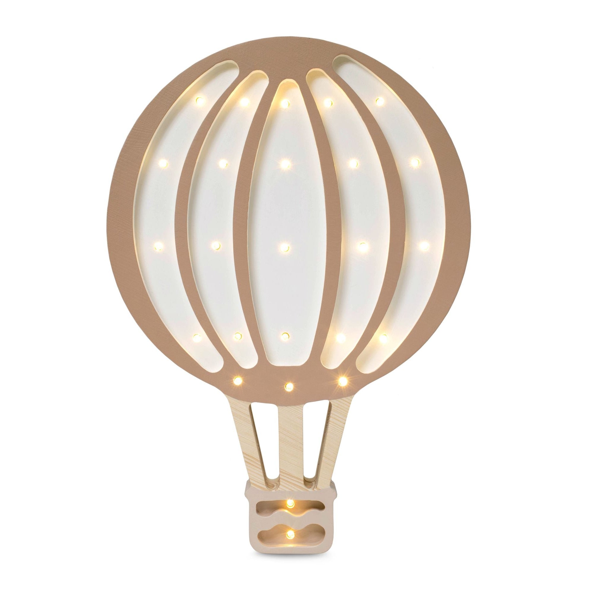 Little Lights Hot Air Balloon Light Brown Lamp – Handmade Baby Night Light with Dimmer