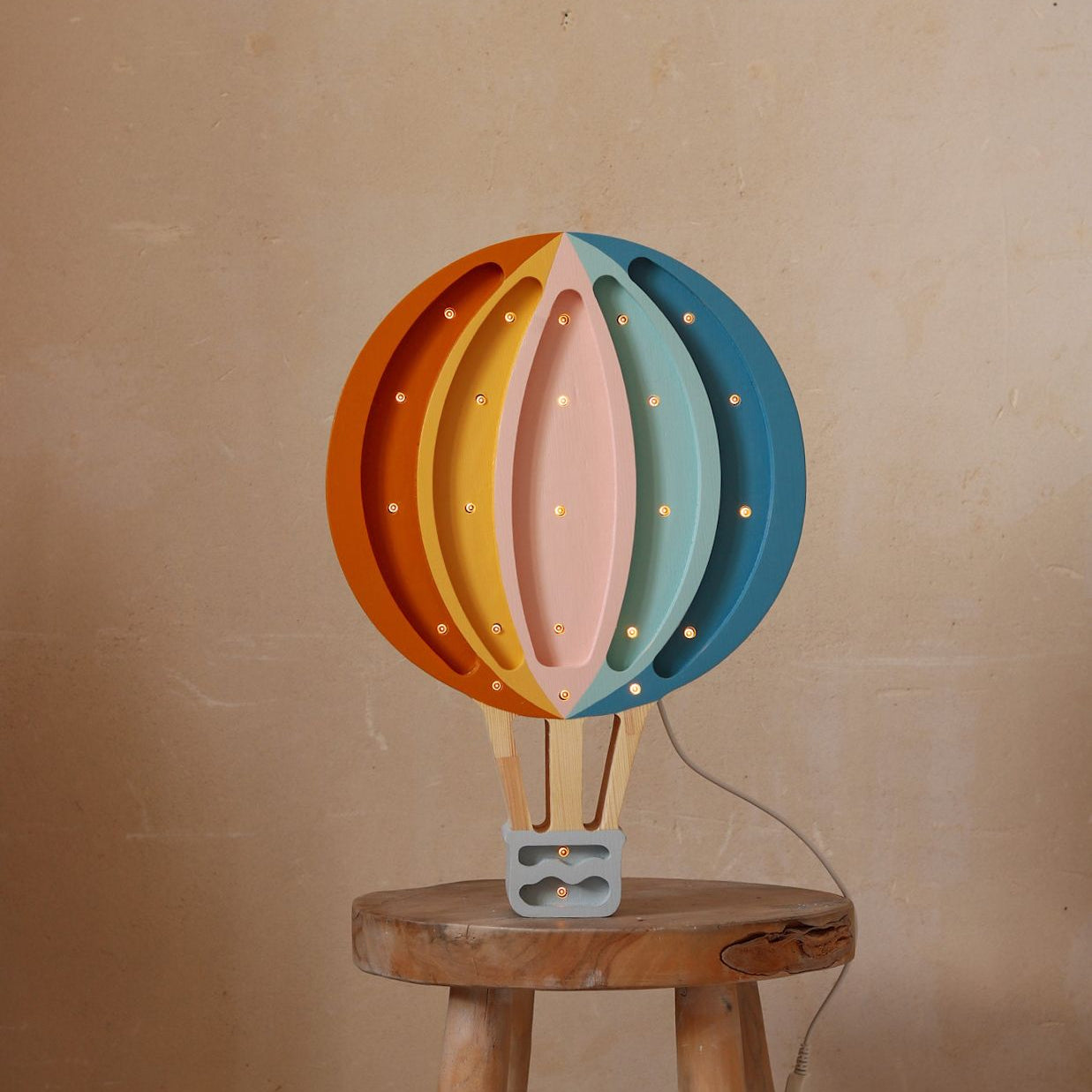 Little Lights Hot Air Balloon Lamp with the dimmer and remote
