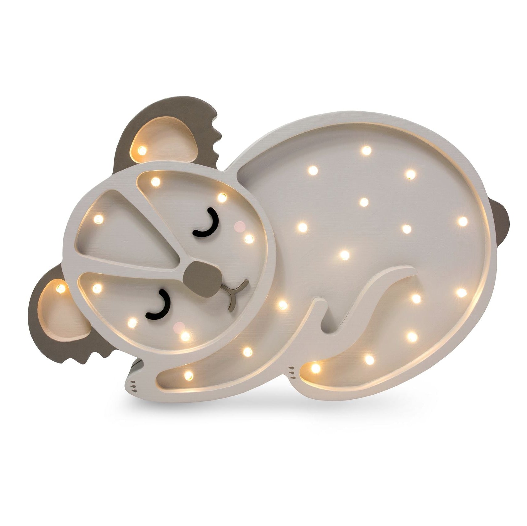 Little Lights Koala Bear Australian Grey Tint Lamp – Handmade Baby Night Light with Dimmer