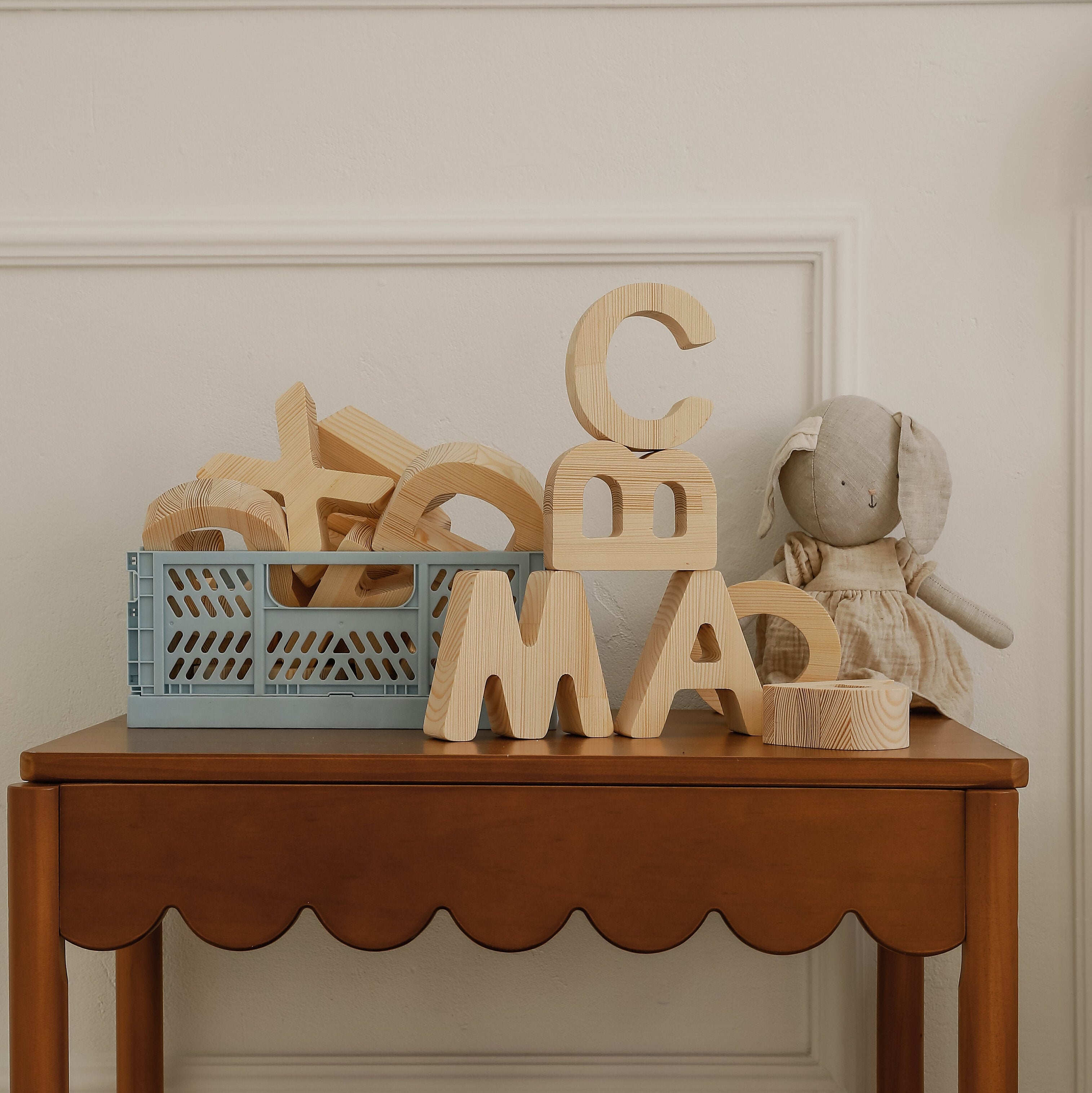 Wooden Alphabets Blocks - Montessori Toy