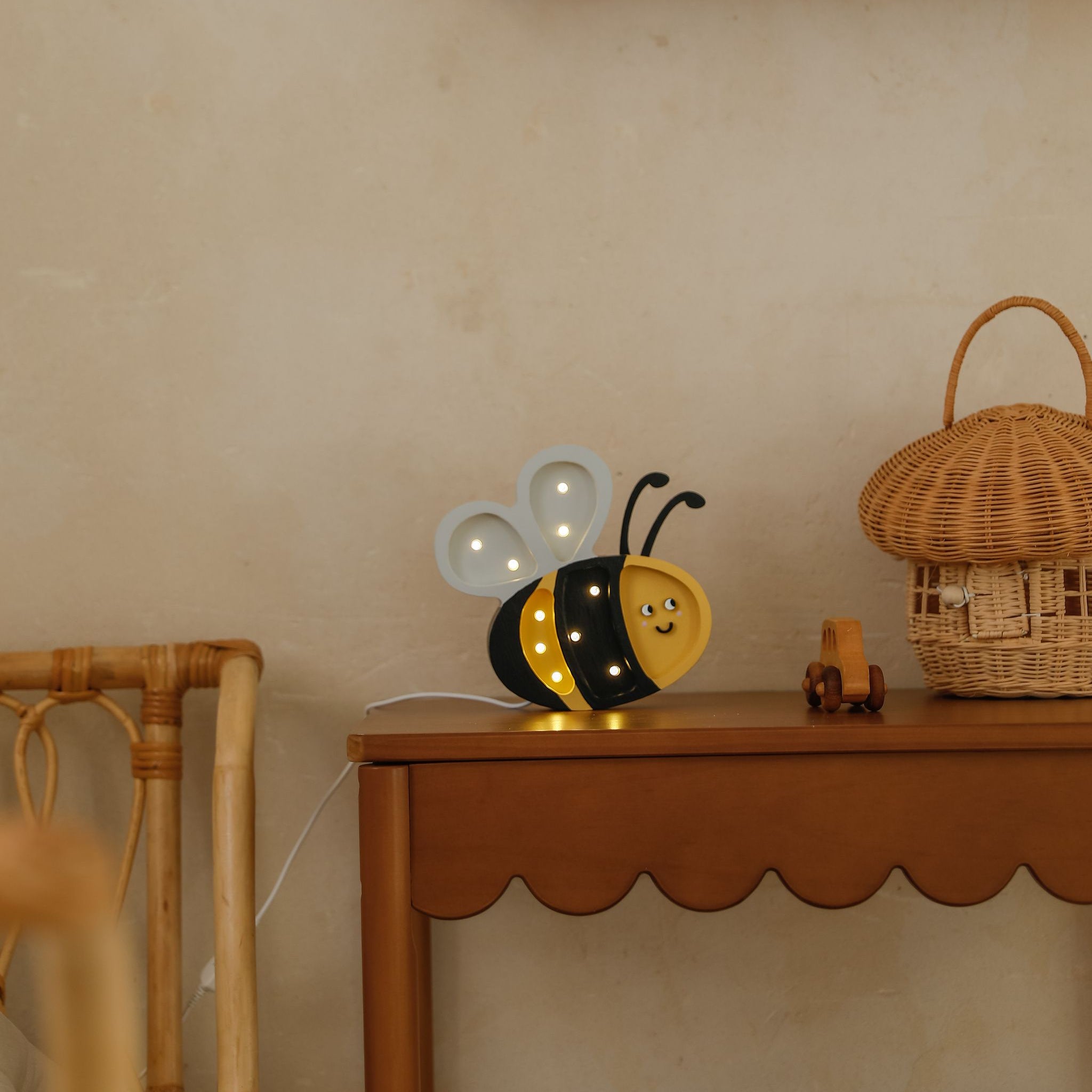 Little Lights Mini Happy Bee night light perfect for a baby shower gift