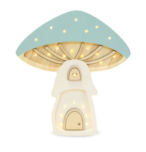 Wooden Mushroom House Lamp – dimmable LED night light designed for children’s rooms