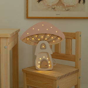 Pink Mushroom House Lamp – perfect baby gift night light with charming style