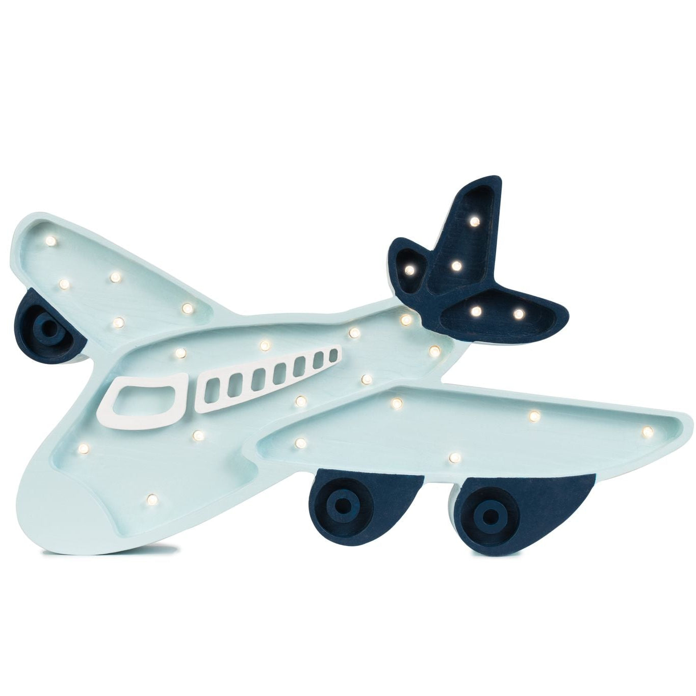 Little Lights Blue Airplane Lamp – Handmade Kids Lamp