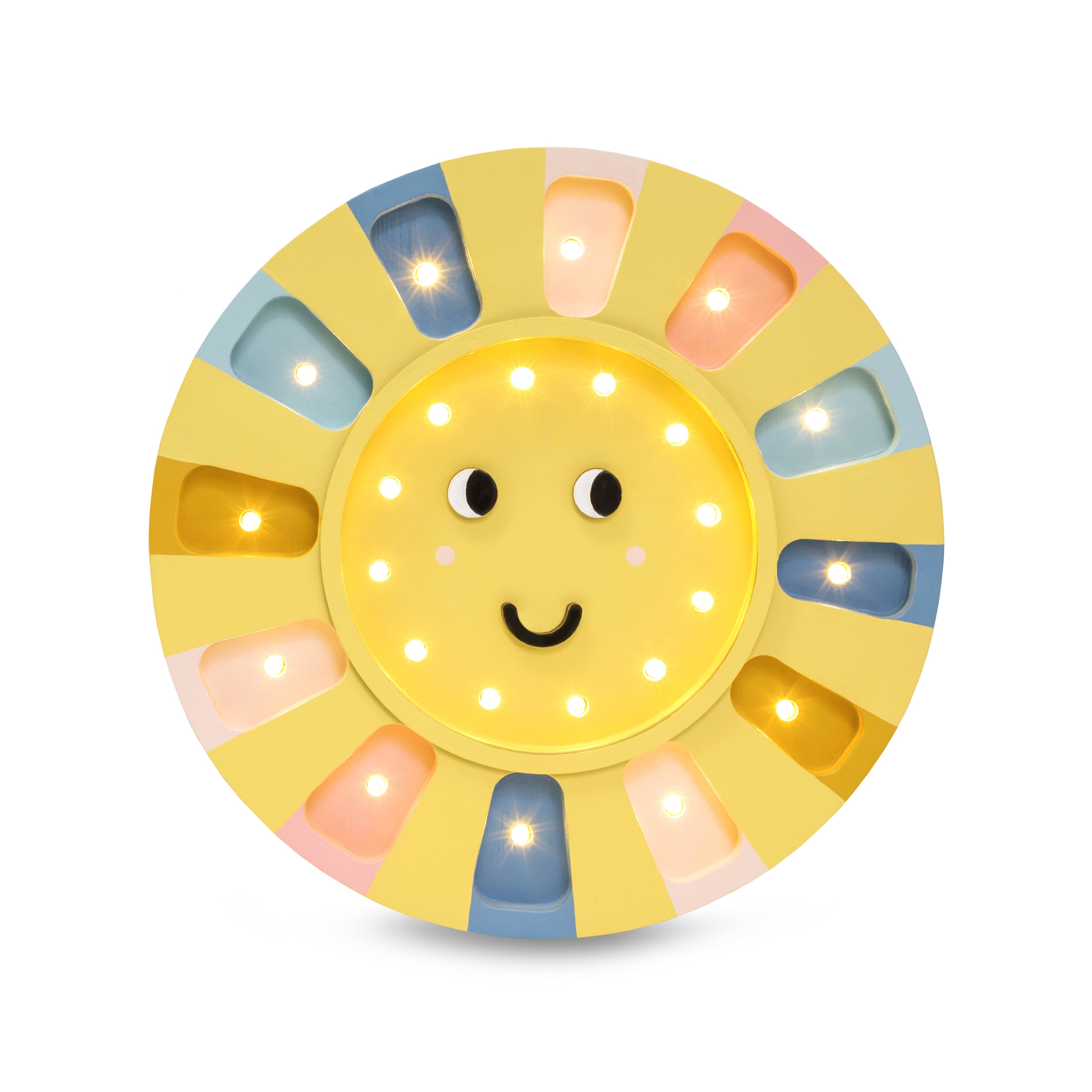 Retro rainbow Sunshine Lamp – handmade wood decorative night light