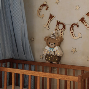 Wall-mounted Theo the Bear Lamp – cozy baby night light made from natural wood