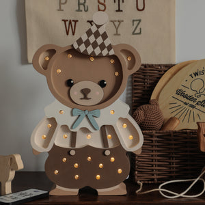 Theo the Bear Lamp with remote – LED night light featuring dimmer and timer for kids