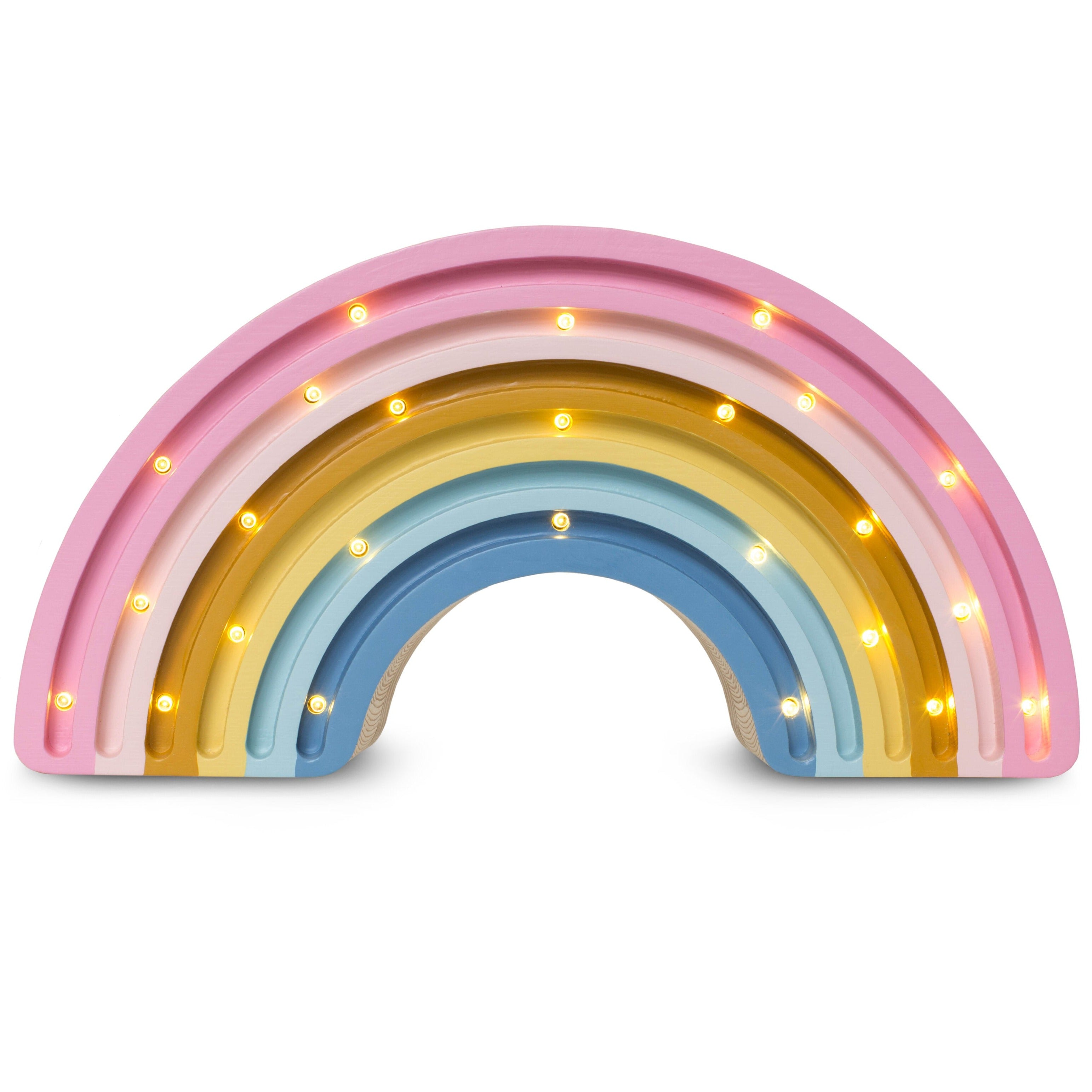 Retro Rainbow Lamp – wood night light plug-in design for kids’ room